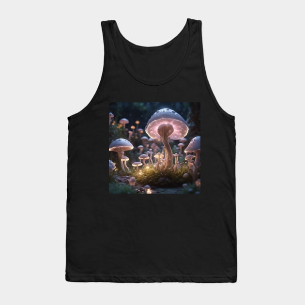 Magic Fantasy Mushroom Garden Tank Top by softbluehum